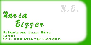 maria bizzer business card