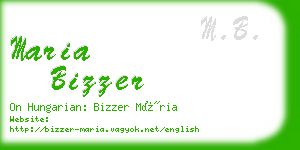 maria bizzer business card